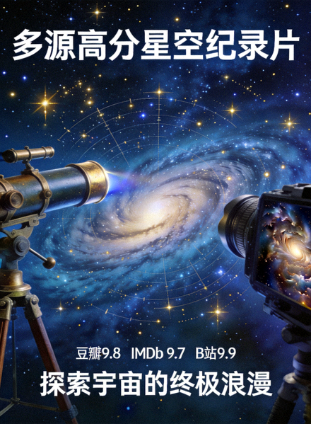 多源高分星空纪录片海报：获得多个平台高分的星空纪录片