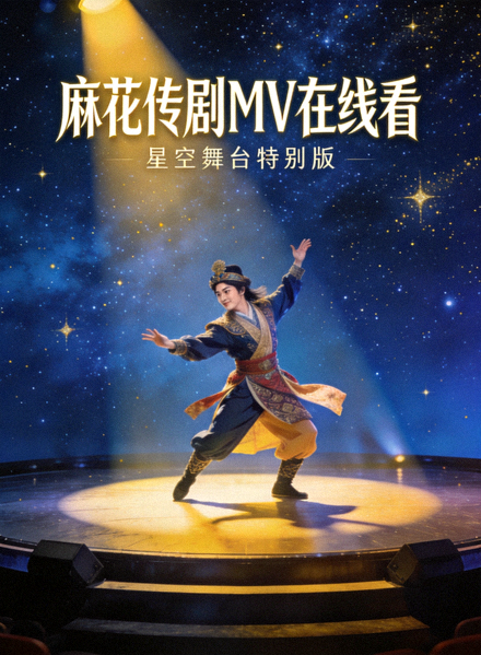 麻花传剧MV在线看星空海报：戏剧角色在星空舞台表演
